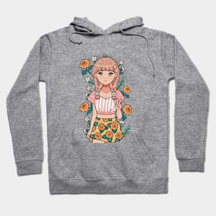 The Girl and Sunflowers (Ver. 1) Hoodie